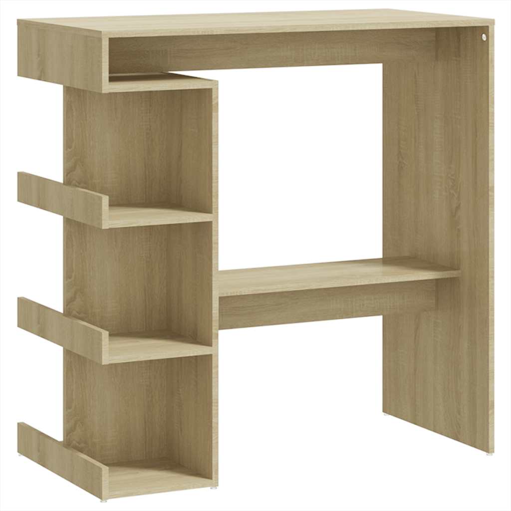 vidaXL Bar Table with Storage Rack Sonoma Oak 100x50x101.5 cm Engineered Wood 2