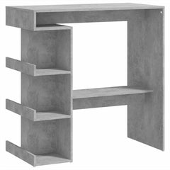 vidaXL Bar Table with Storage Rack Concrete Grey 100x50x101.5cm Engineered Wood 2