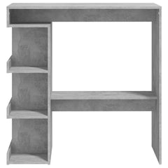 vidaXL Bar Table with Storage Rack Concrete Grey 100x50x101.5cm Engineered Wood 5