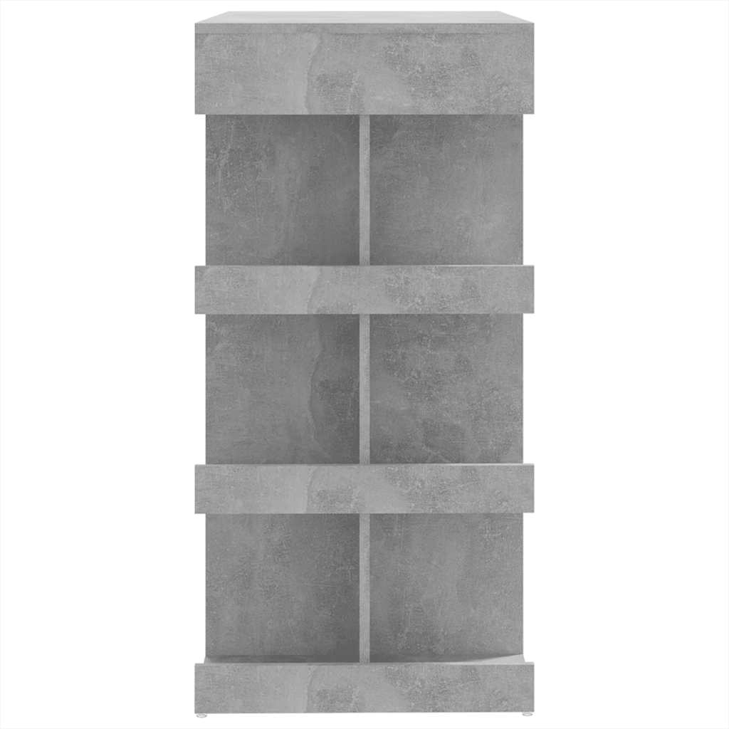 vidaXL Bar Table with Storage Rack Concrete Grey 100x50x101.5cm Engineered Wood 6