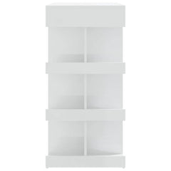 vidaXL Bar Table with Storage Rack High Gloss White 100x50x101.5 cm 6