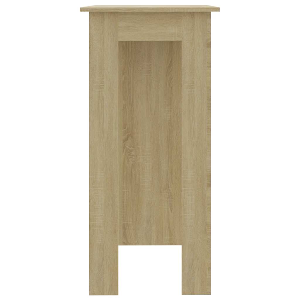 vidaXL Bar Table with Shelf Sonoma Oak 102x50x103.5 cm Engineered Wood 4