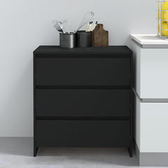 Sideboard 70x41x75 cm Engineered Wood Black