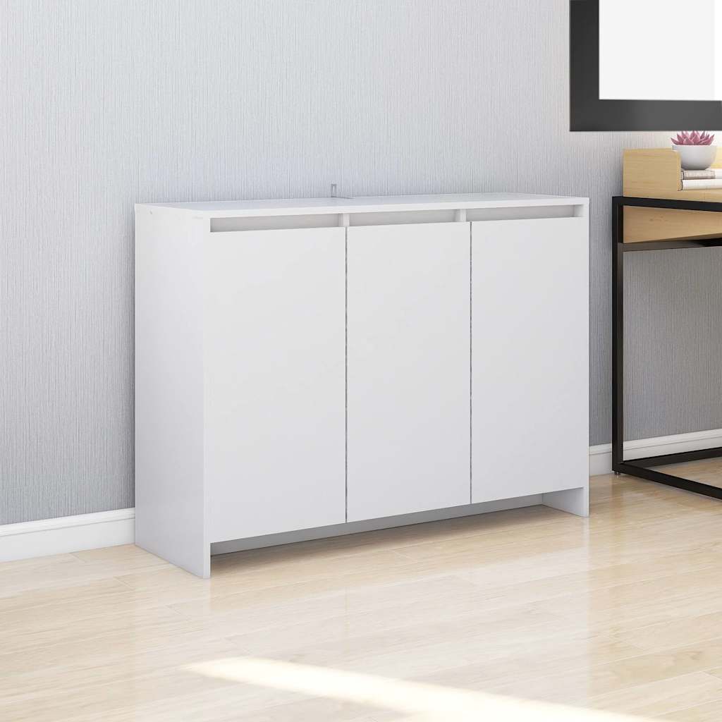 Sideboard 102x33x75 cm Engineered Wood White
