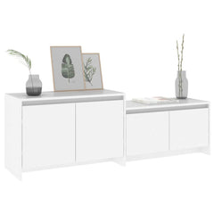 vidaXL TV Cabinet | White | Engineered wood | 146.5 x 35 x 50 cm | TV Cabinet 4
