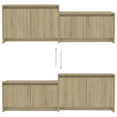 vidaXL TV Cabinet Sonoma Oak 146.5x35x50 cm Engineered Wood 5