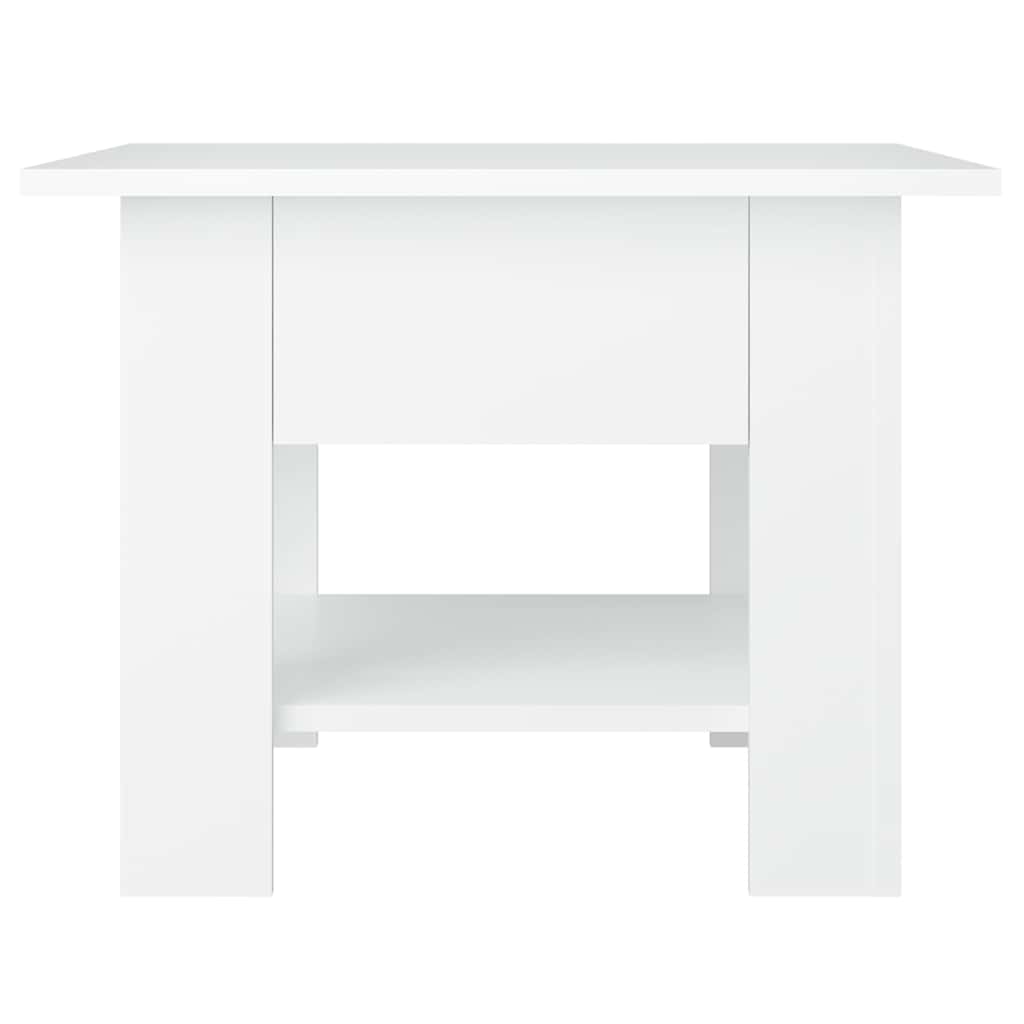 810262 vidaXL Coffee Table White 55x55x42 cm Engineered Wood 4