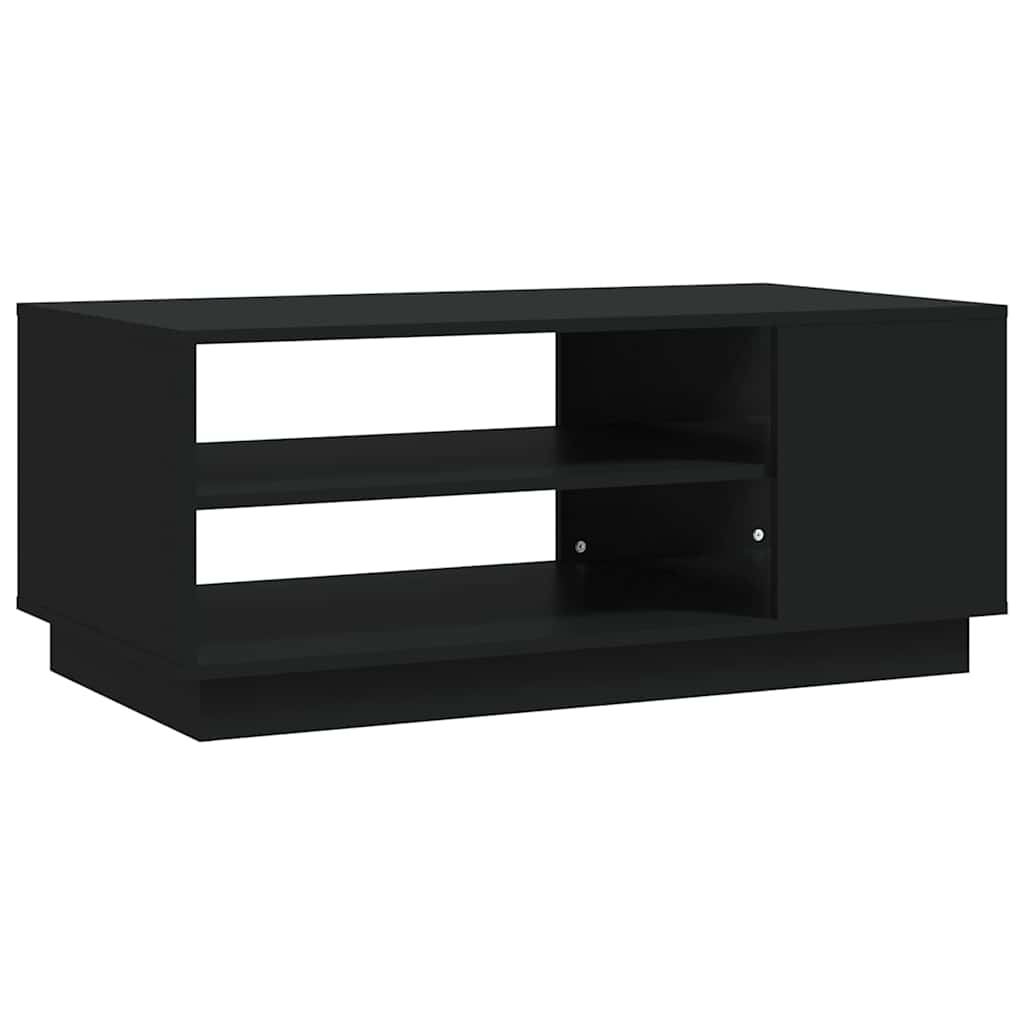 Coffee Table Engineered Wood Depth 55 cm Width 102 cm Black 43 cm