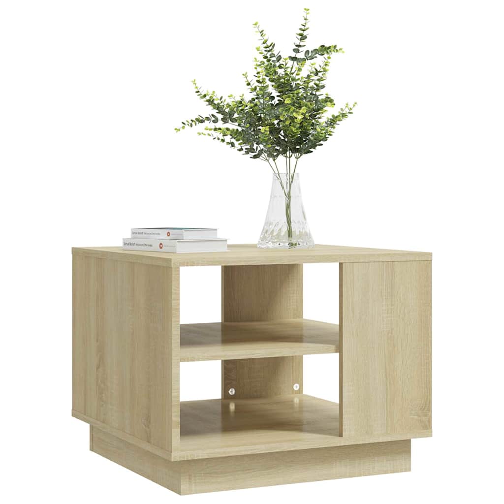 vidaXL Coffee Table Sonoma Oak 55x55x43 cm Engineered Wood 6