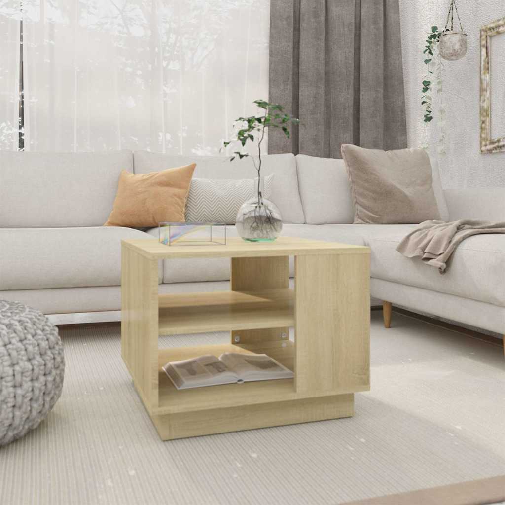 Coffee Table Engineered Wood Depth 55 cm Width 55 cm Sonoma oak 43 cm