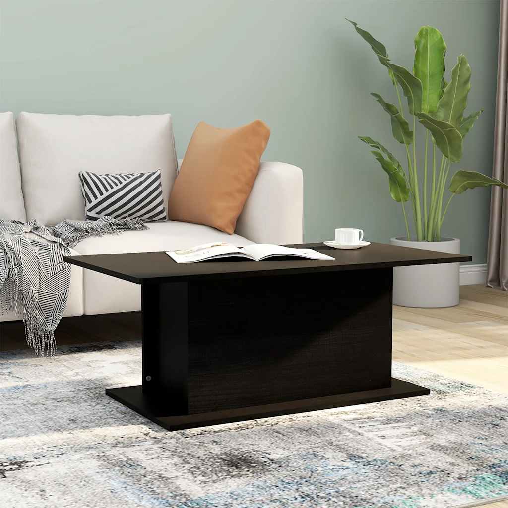 810308 vidaXL Coffee Table Black 102x55,5x40 cm Engineered Wood 1