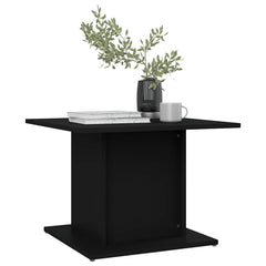 Coffee Table Black Engineered Wood, image 3