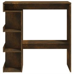 vidaXL Bar Table with Storage Rack Smoked Oak 100x50x101.5cm Engineered Wood 5