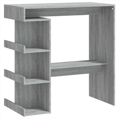 vidaXL Bar Table with Storage Rack Grey Sonoma 100x50x101.5 cm 2