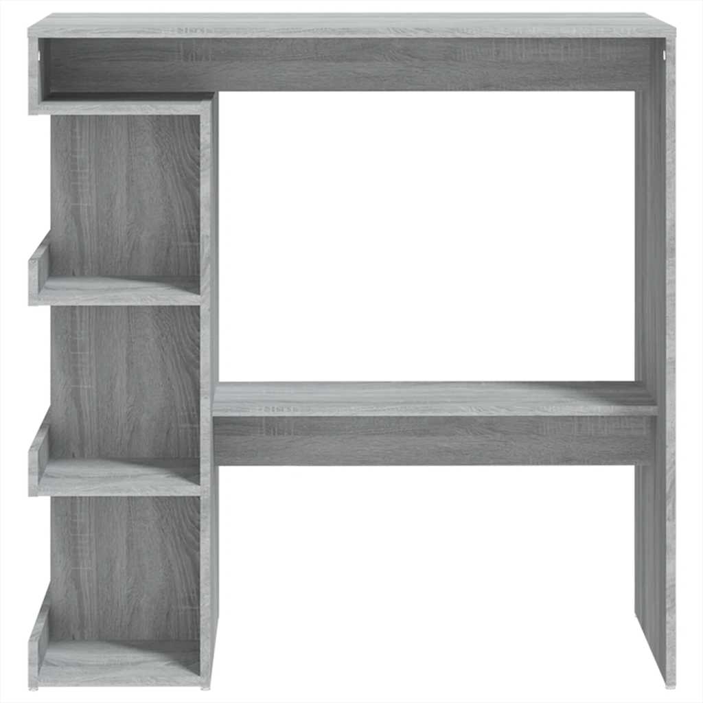 vidaXL Bar Table with Storage Rack Grey Sonoma 100x50x101.5 cm 5
