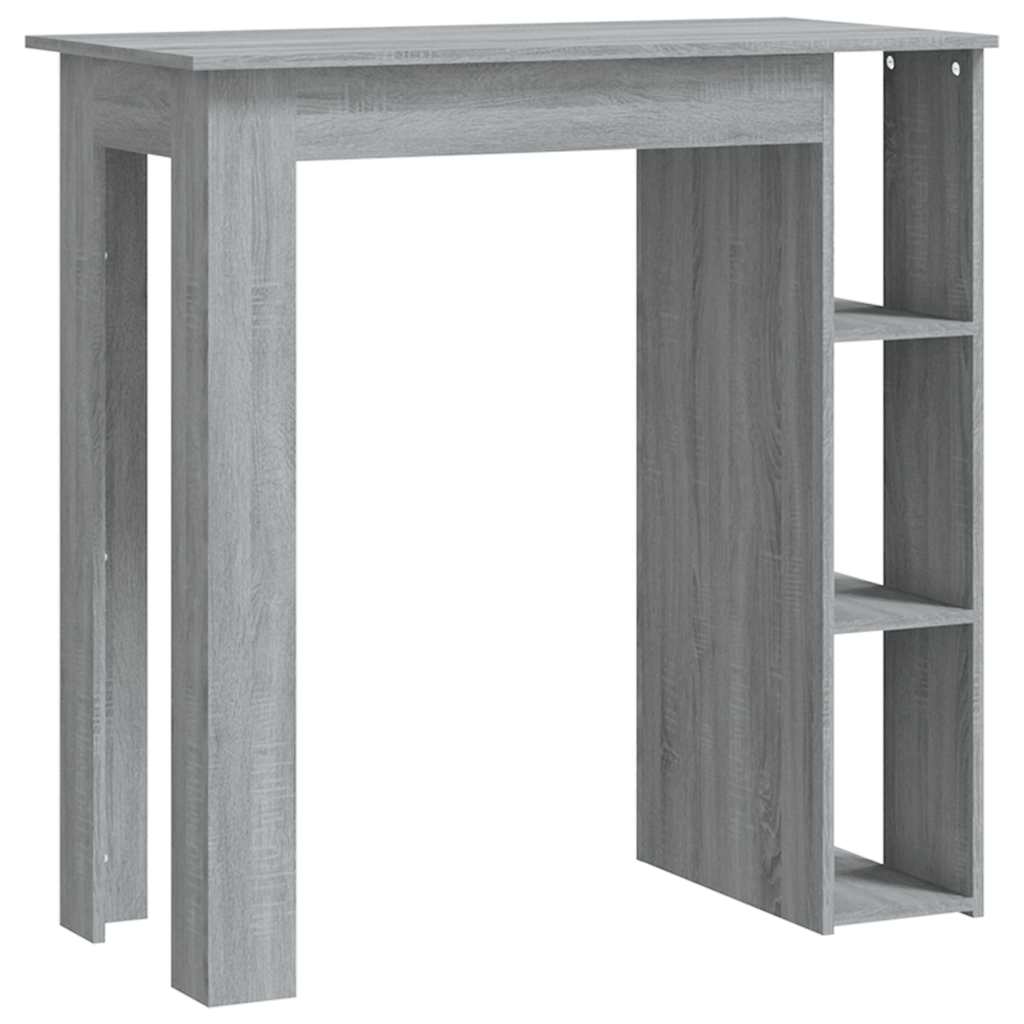 vidaXL Bar Table with Shelf Grey Sonoma 102x50x103.5 cm Engineered Wood 2