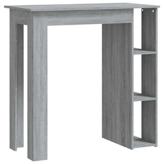 vidaXL Bar Table with Shelf Grey Sonoma 102x50x103.5 cm Engineered Wood 2