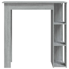 vidaXL Bar Table with Shelf Grey Sonoma 102x50x103.5 cm Engineered Wood 3