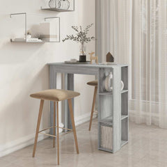 vidaXL Bar Table with Shelf Grey Sonoma 102x50x103.5 cm Engineered Wood 6