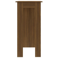 vidaXL Bar Table with Shelf Brown Oak 102x50x103.5 cm Engineered Wood 4