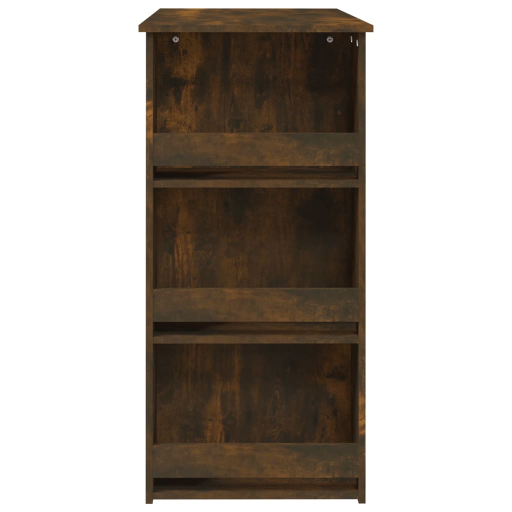 vidaXL Bar Table with Storage Rack Smoked Oak 102x50x103.5cm Engineered Wood 6