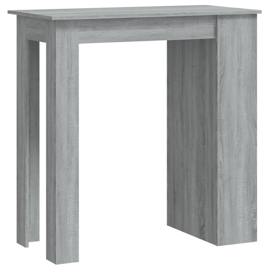 vidaXL Bar Table with Storage Rack Grey Sonoma 102x50x103.5cm Engineered Wood 2