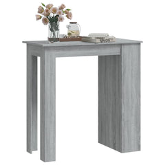 vidaXL Bar Table with Storage Rack Grey Sonoma 102x50x103.5cm Engineered Wood 4
