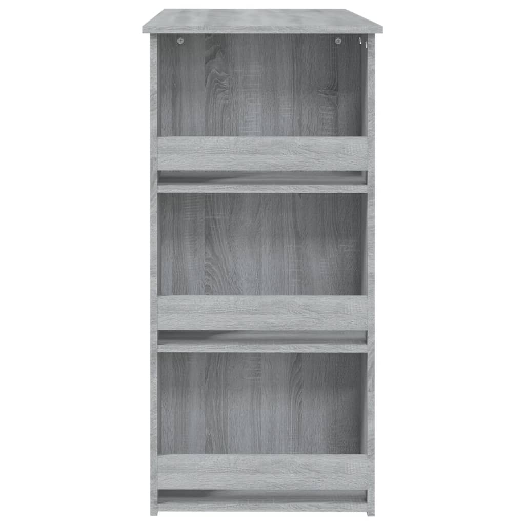 vidaXL Bar Table with Storage Rack Grey Sonoma 102x50x103.5cm Engineered Wood 6