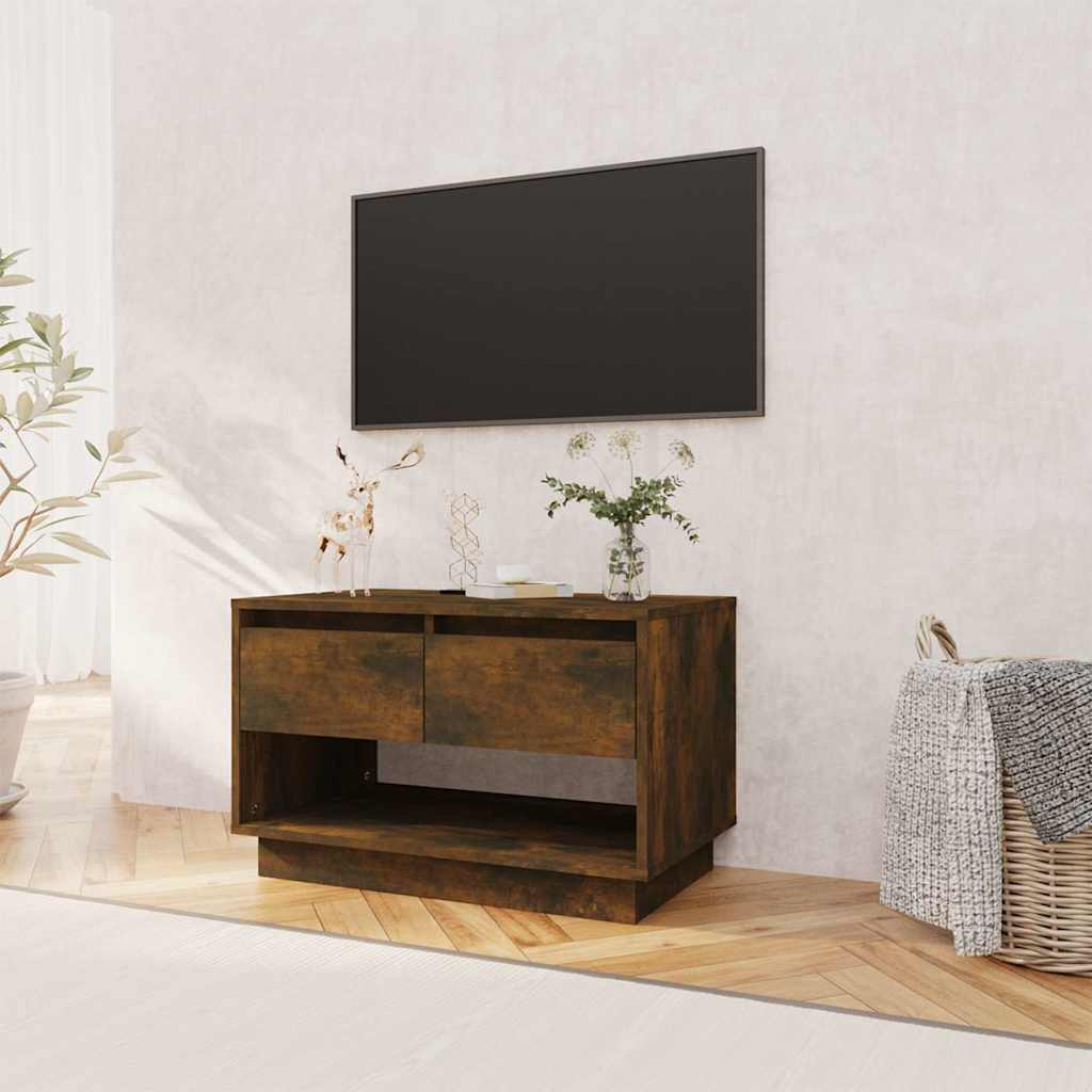 vidaXL TV Cabinet | Smoked Oak | Engineered Wood | 70x41x44 cm | Storage 3