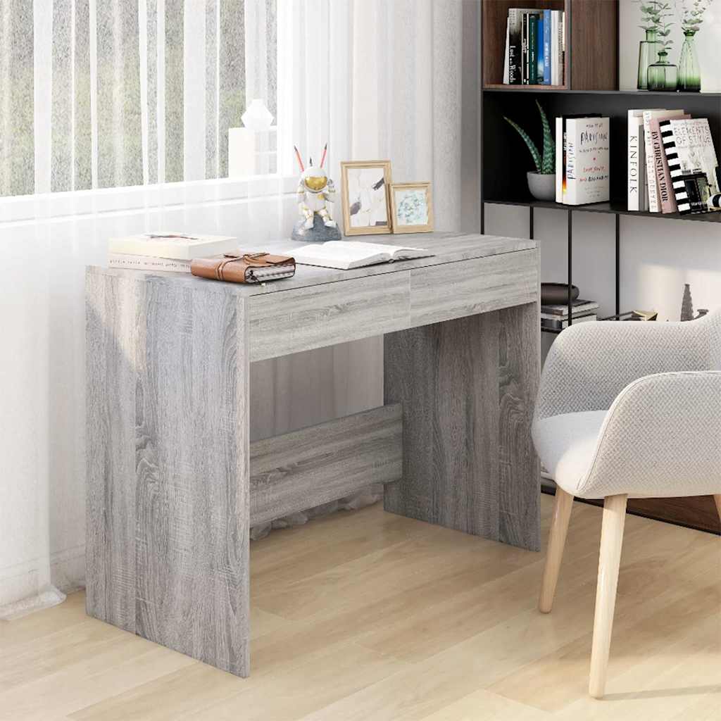 vidaXL Desk | Grey Sonoma | Engineered Wood | Medium | Desk | Rectangular 1