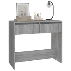vidaXL Console Table | Grey Sonoma | Engineered Wood | Medium | Storage 4