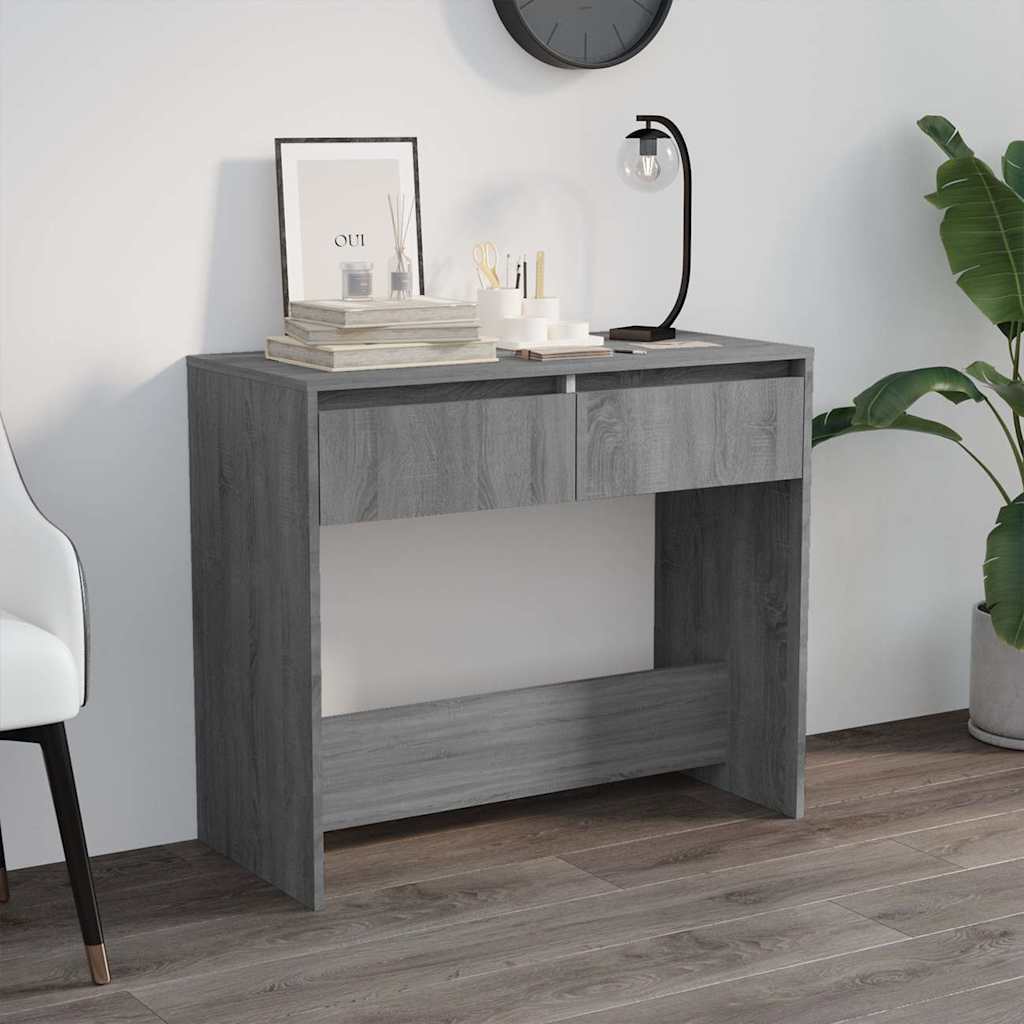 vidaXL Console Table | Grey Sonoma | Engineered Wood | Medium | Storage 1