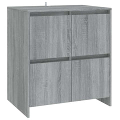 vidaXL Sideboard Grey Sonoma 70x41x75 cm Engineered Wood 2