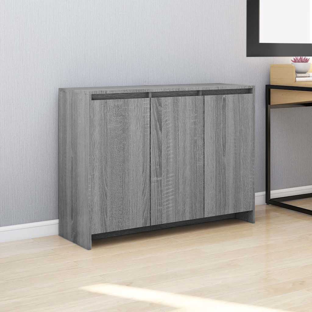 Sideboard 102x33x75 cm Engineered Wood Grey sonoma