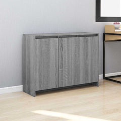 Sideboard 102x33x75 cm Engineered Wood Grey sonoma