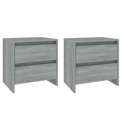 vidaXL Bedside Cabinet | Set of 2 | Grey sonoma | Engineered wood 2