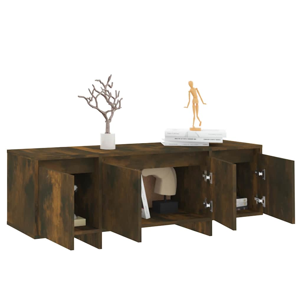 vidaXL TV Cabinet | Smoked Oak | Engineered Wood | Standard | Rectangular 5