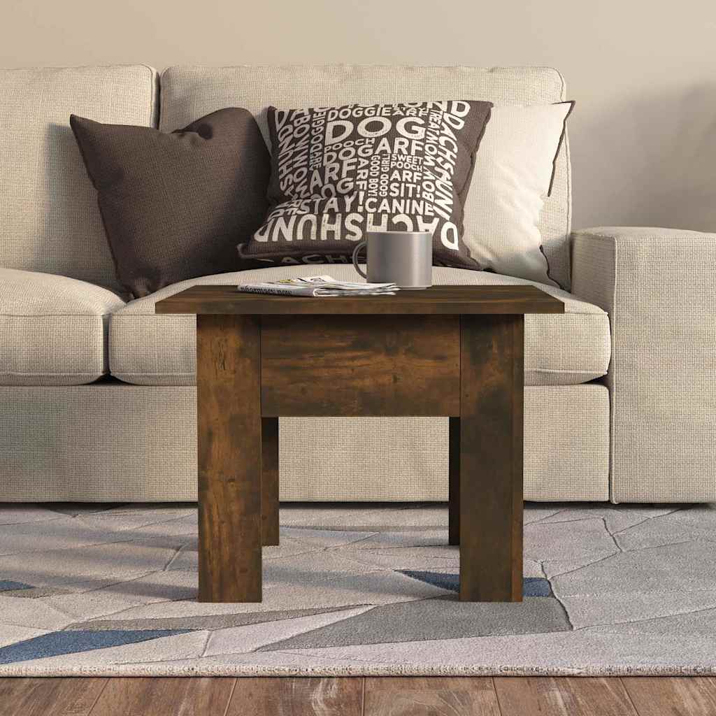 vidaXL Coffee Table | Smoked Oak | Engineered Wood | 55x55x42 cm | Coffee Table 3