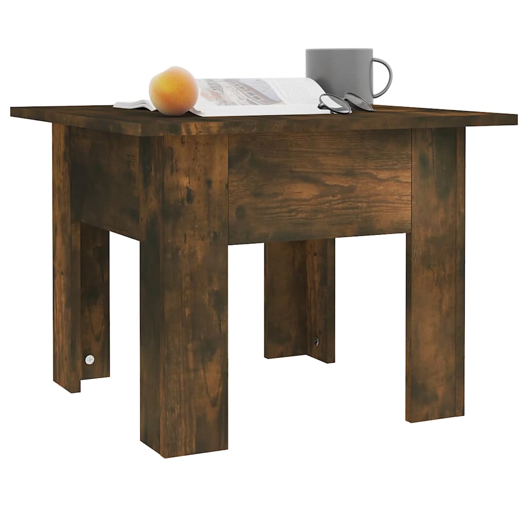 vidaXL Coffee Table | Smoked Oak | Engineered Wood | 55x55x42 cm | Coffee Table 4