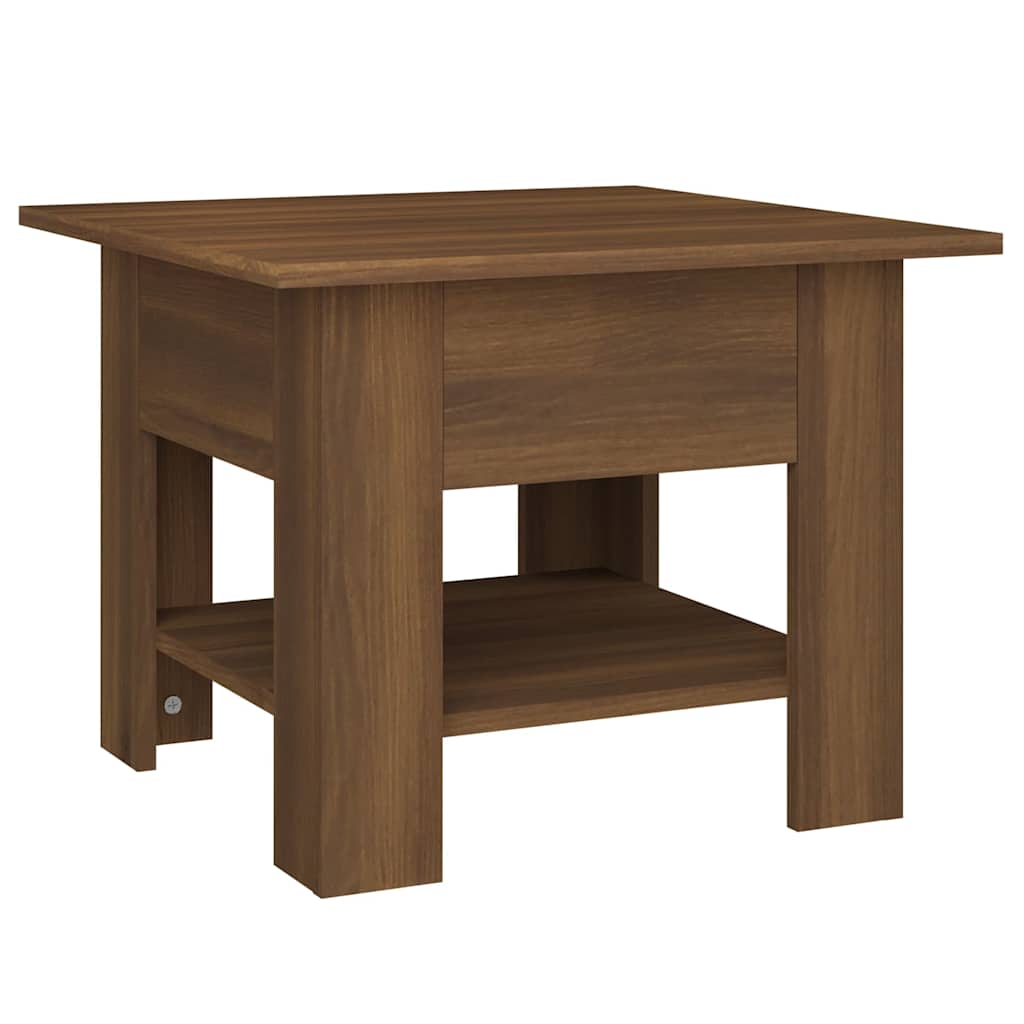 vidaXL Coffee Table Brown Oak 55x55x42 cm Engineered Wood 2