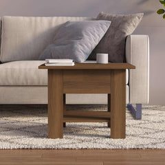 vidaXL Coffee Table Brown Oak 55x55x42 cm Engineered Wood 4