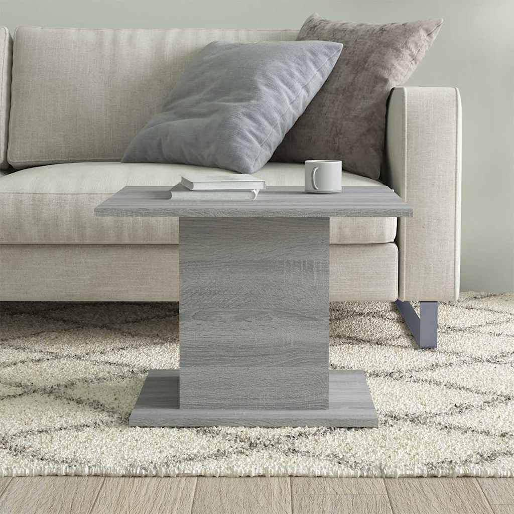 vidaXL Coffee Table Grey Sonoma 55,5x55,5x40 cm Engineered Wood 3