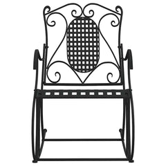 vidaXL Rocking Bench 84 cm Black Steel 3