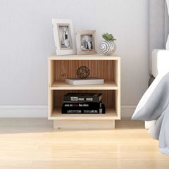 vidaXL Bedside Cabinet | Set of 2 | Natural wood | Solid pinewood | Medium 3