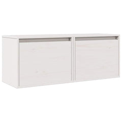 vidaXL Wall Cabinet | Set of 2 | White | Solid Pine Wood | 45x30x35 cm 2