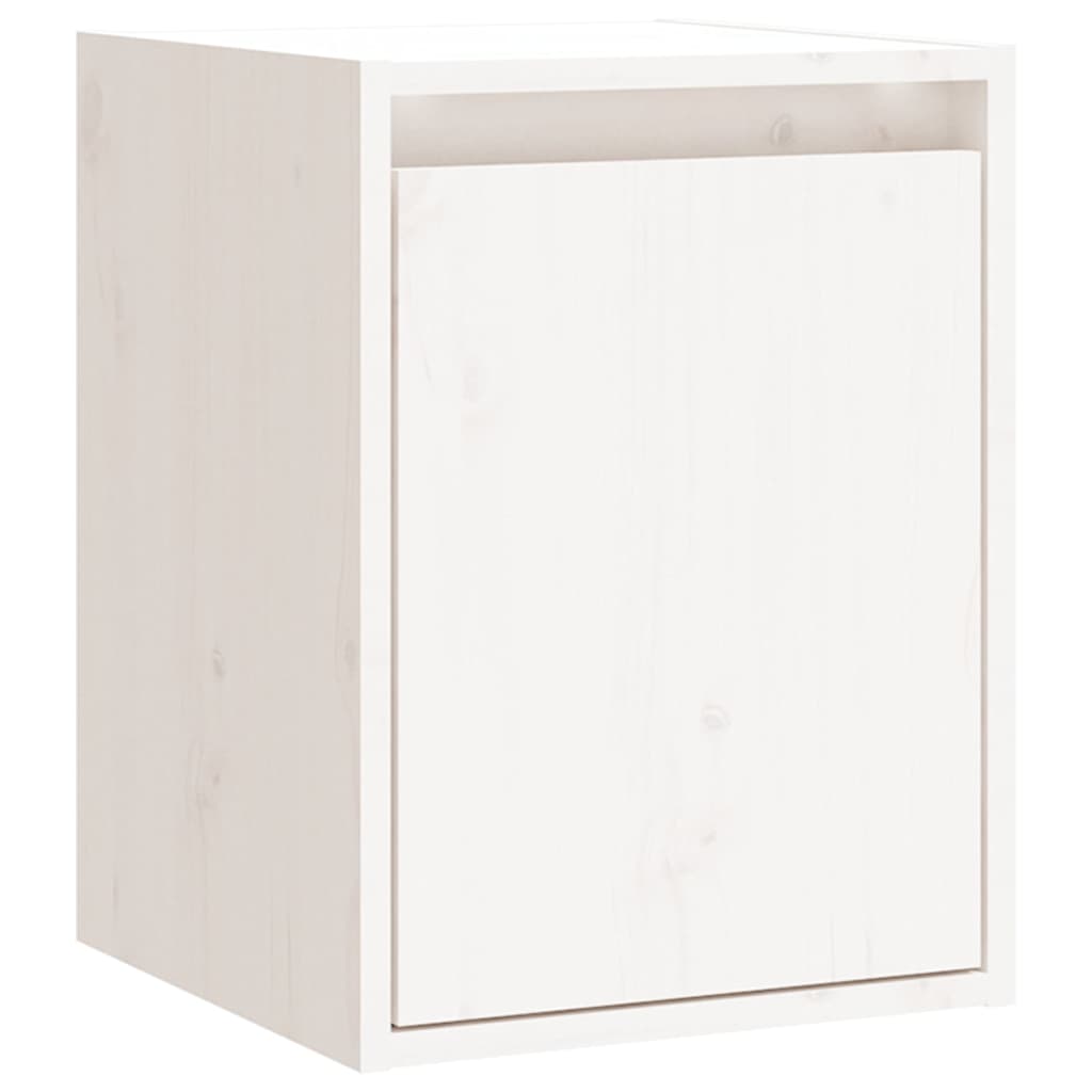 vidaXL Wall Cabinets 2pcs White 30x30x40 cm Solid Wood Pine 4