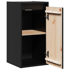 vidaXL Wall Cabinet | Set of 2 | Black | Solid pinewood | Wall-mounted 6