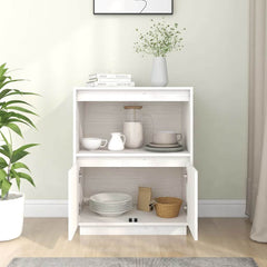 vidaXL Sideboard | White | Solid pinewood | Medium | Sideboard | Rectangular 3