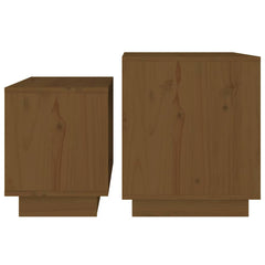 vidaXL Coffee Table | Honey brown | Solid pinewood | Small to Medium | Stackable 6