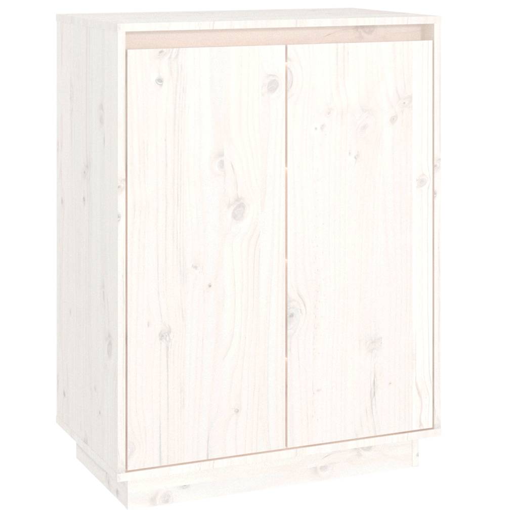 vidaXL Shoe Cabinet | White | Solid pinewood | Medium | Shoe Cabinet 2
